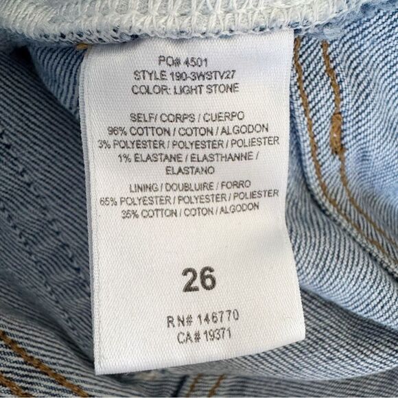 RE/DONE 70s Stove Pipe High Rise Straight Crop Jeans in Light Stone Size 26 - Picture 13 of 13